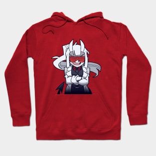 loremaster mocking examtaker (helltaker) Hoodie